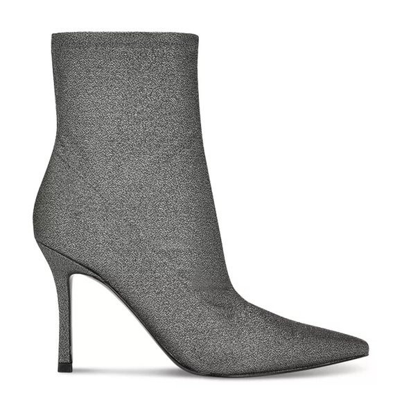 Marc Fisher LTD Womens Kellen High Heel Pointed Toe Ankle Boots Shoes Pewter NEW - Picture 5 of 15
